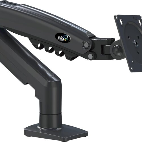 Suporte Articulado de Mesa, Pistão a Gás, Design Compacto e Retrátil, Ergonômico, Monitores 17'' a 35'', 2kg a 9kg, Preto, F80N, ELG