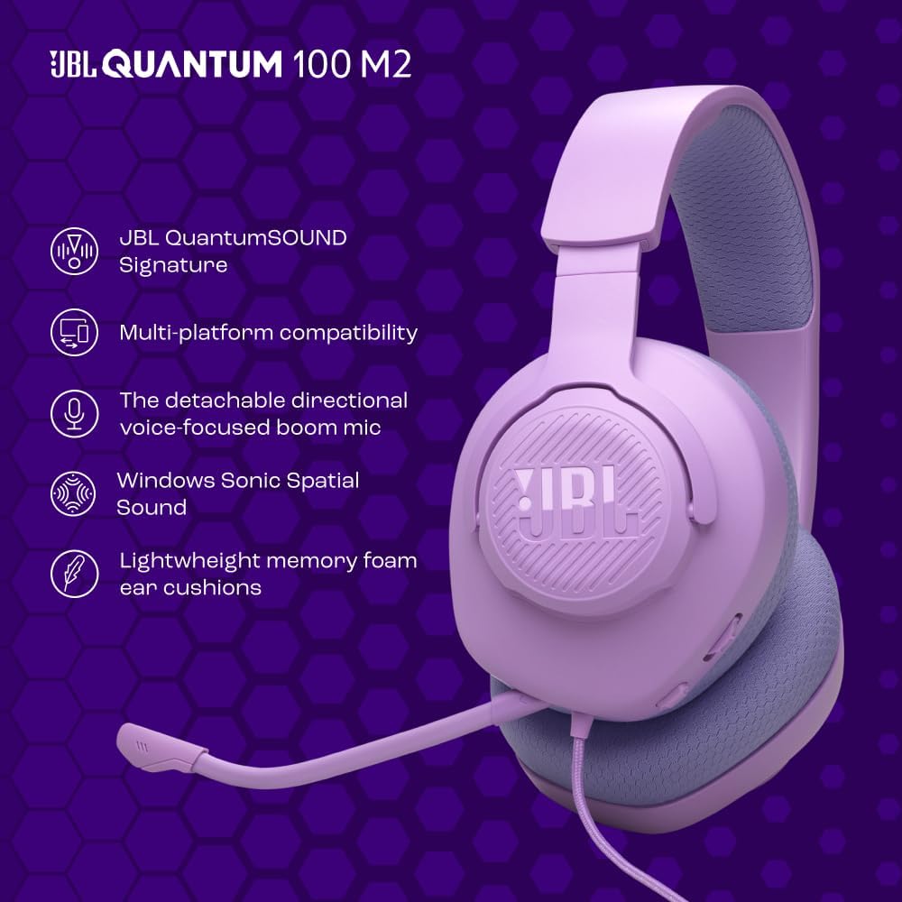 JBL, Fone de Ouvido Com Fio, JBL, Quantum 100M2 Rosa - Imagem 4