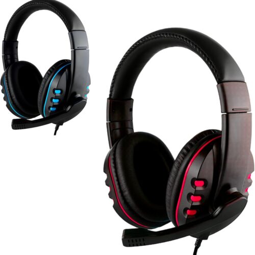 Headset Gamer com Fio Microfone Entrada P3 Fone de Ouvido Anti Ruído - Headphone Compatível com Xbox One, PS4, PS5 e PC